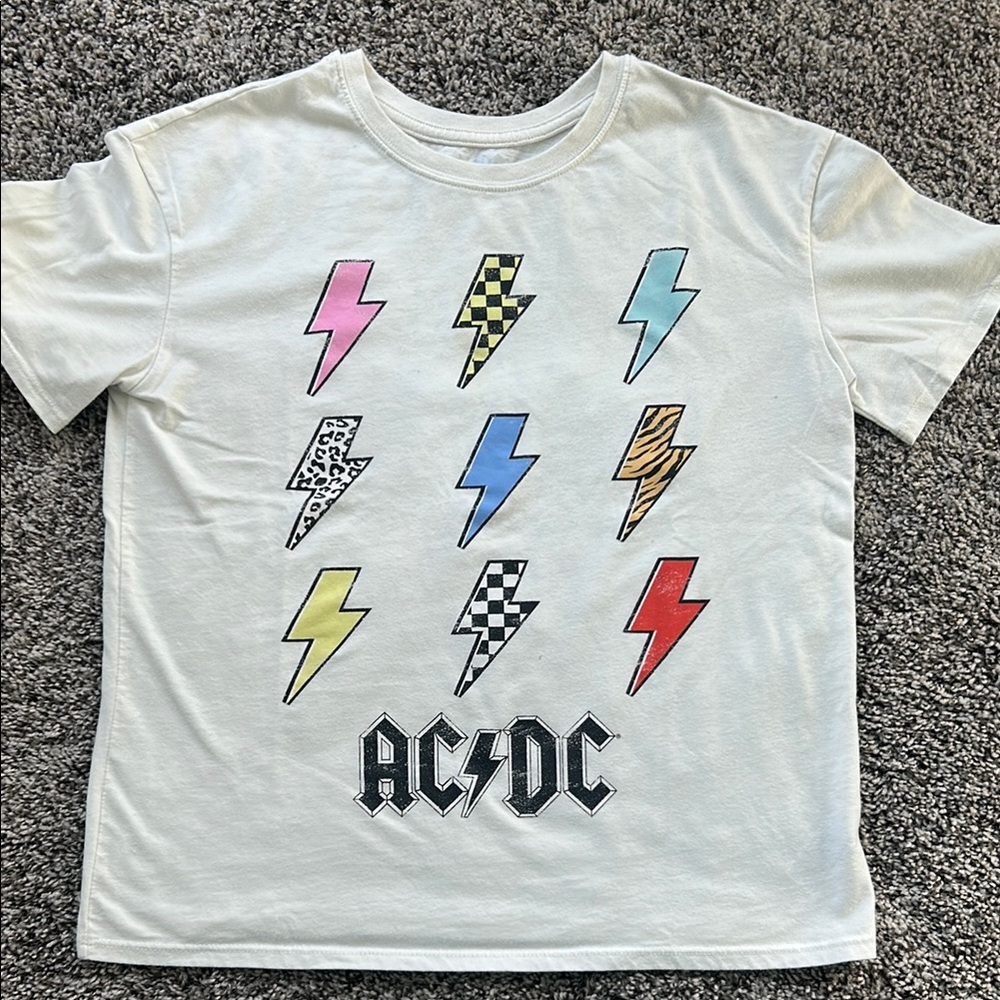 AC/DC Kids Graphic T-Shirt - off White - 10/12